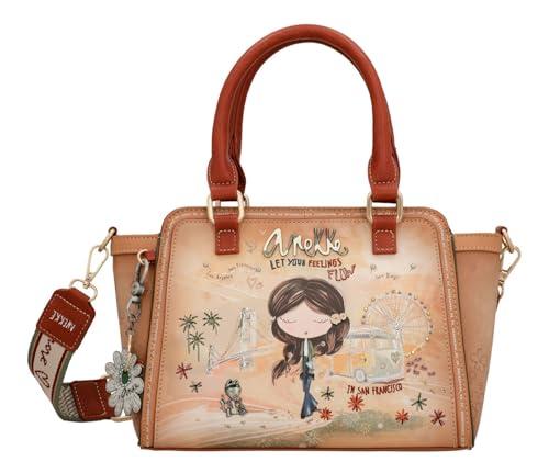 Anekke Bolso bowling Peace & Love Camel
