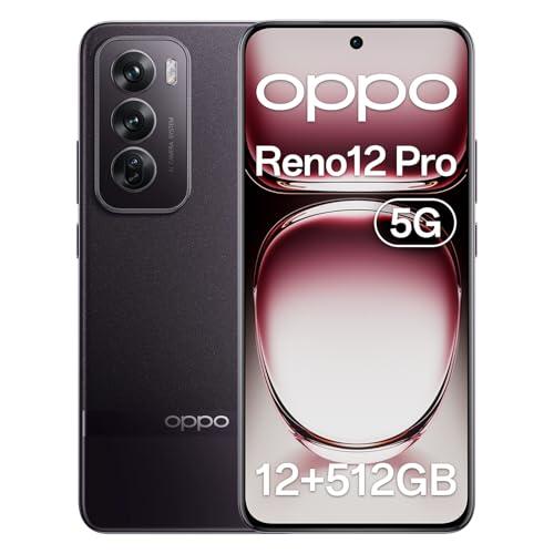 OPPO Reno12 Pro5G AI Smartphone,RAM 12GB esp 24GB(+12GB virtuali)+ROM 512GB, Tripla fotocamera 50+50+8MP, Selfie 50MP, Display 6.7” 120HZ AMOLED FHD+, 5000mAh, Supporto Auto, Space Brown