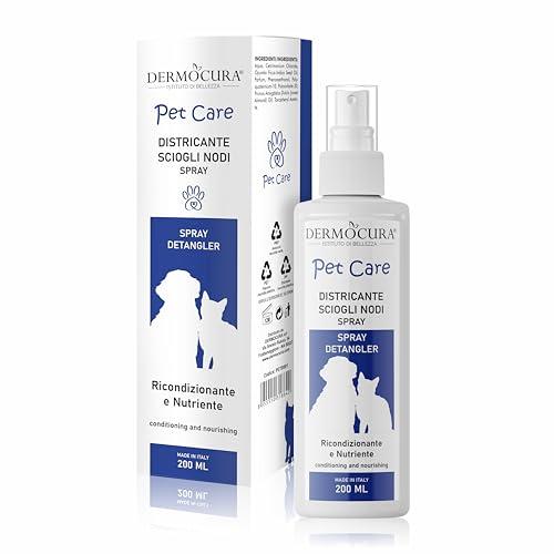 Dermocura Spray Scioglinodi Nutriente con Aroma Piacevole e Delicato per Cane e Gatto - Efficace Sciogli nodi Districante per un Pelo morbido e Profumato, Non irrita la cute 200 ml