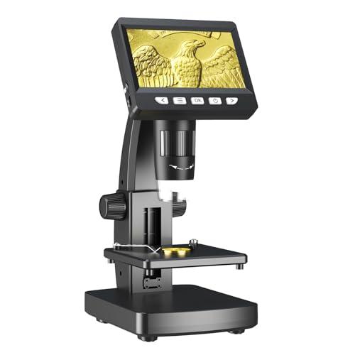 APOICK Microscopio digitale con display da 4,3