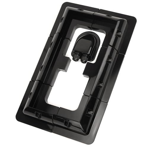 QWORK® Staffe di montaggio per pannelli solari, senza trapano, per camper, camper, tetti, nero