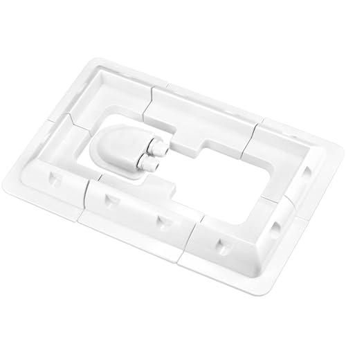 QWORK® Staffe di montaggio per pannelli solari, senza trapano, per camper, camper, tetti, bianco, 7 Pz