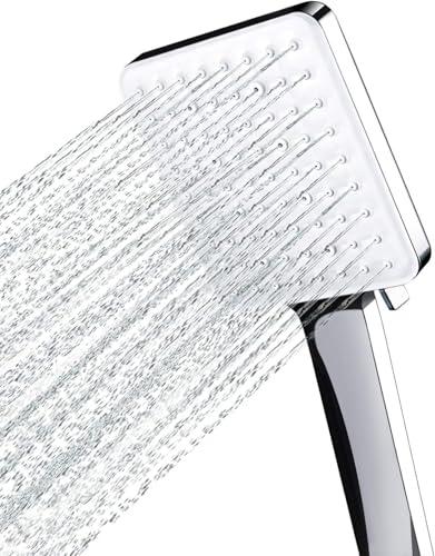Newentor Soffione Doccia ad Alta Pressione Risparmio Idrico, Doccino per Doccia Anticalcare, 6 Funzioni Getto, Doccetta Universale Facile da Installare, Telefono Doccia in ABS + Acciaio, Facile Pulire