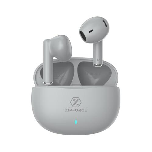 ZIPFORCE Auricolari True Wireless, Cuffie intrauricolari Bluetooth 5.3 4 microfoni ENC Chiamata chiara, Touch Control 40 tempi di riproduzione, TWS impermeabile IPX5, Auricolari leggeri
