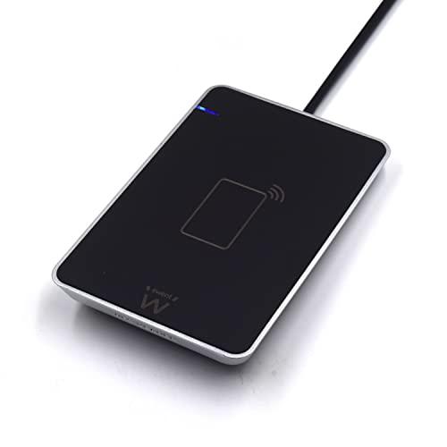 Ewent EW1053 Lettore RFID e NFC per Carta d'identità Elettronica CIE 3.0 per accedere a ANPR, INPS, INAIL, Agenzia Entrate e siti della P.A. - Colore Nero