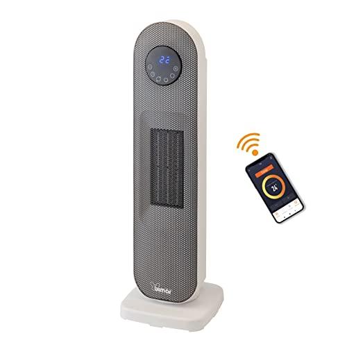 Bimar AMA10 Wi-Fi Termoventilatore Ceramica a Colonna, Controllo Vocale, Stufetta Elettrica, Basso Consumo, Stufa Potente con Timer 12h, Riscaldamento Casa