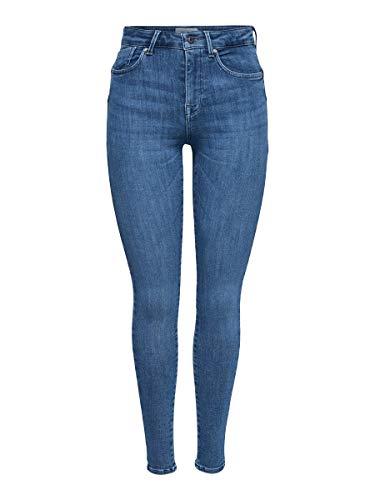 Only Onlpower Mid Push Up SK Rea2981k Noos Jeans Skinny, Mix Blu Chiaro, 42W / 32L Donna