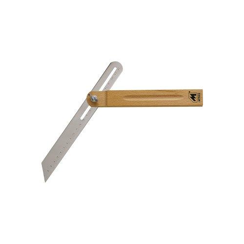 Metrica 69650 - Falsa squadra, con base in legno, 250 mm