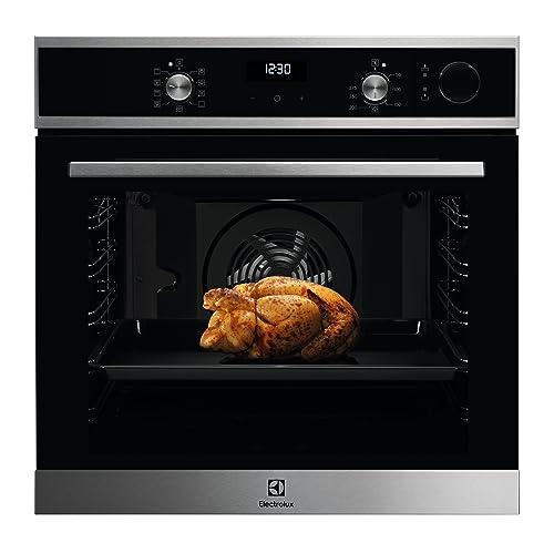 Electrolux Serie 700 Forno da Incasso a Vapore Multifunzione, Capacità 72 l, LOC5H40X2, Classe A, Pulizia AquaClean, SteamCrisp, Display LED, 589x596x569 mm, Acciao Inox