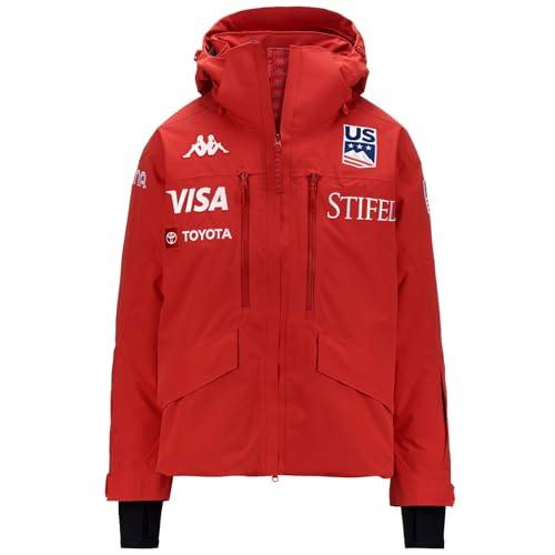 Kappa 331N2SW-250 6CENTO 602F US Giacca Uomo, Red, Taglia S