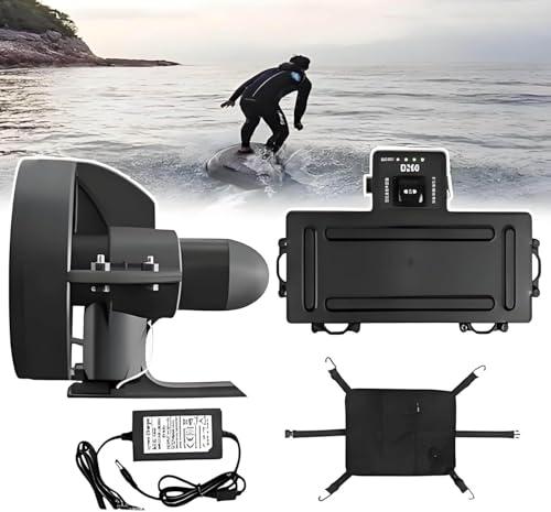 LHUITUI Motore di Spinta per Paddle Board, Tavola da Surf Elettrica A Motore, Elicas Elettrica, 3-4Km/Ora 4-5Km/Ora, Compatibile con Montaggio Pinna da 9 Pollici, per Kayak SUP Tavola da Paddle D180