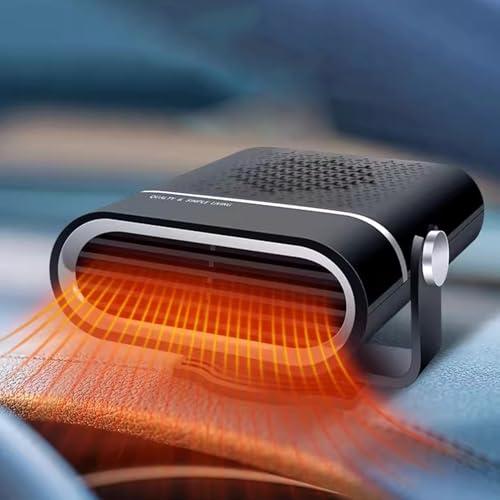 2 in 1 Auto Riscaldamento Sbrinatore Parabrezza con Rotazione a 360 ° Riscaldatore Portatile per Auto 12V 160W per la Rimozione Della Nebbia e del Congelamento del Parabrezza Automobilistico