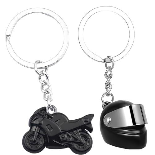 VRYNDH Portachiavi Moto, Idea Regalo per Motociclisti, Mini Portachiavi 3D, Nero