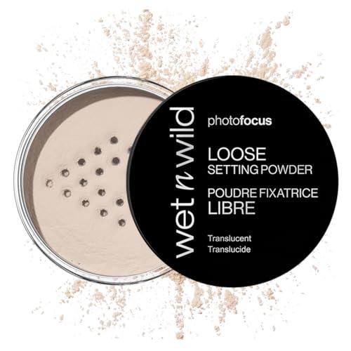 Wet n Wild Photo Focus Loose Setting Powder, Cipria in Polvere Libera Trasparente, Opacizzante e Fissante, Finish Semi Matte, Assorbe il Sebo in Eccesso e Fissa il Make-up, 20g
