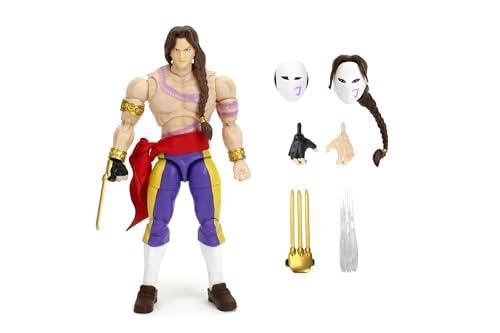 Jada Toys Street Fighter Figura Vega (15 cm) - Personaggio mobile da collezione e action da Street Fighter 2: The Final Challengers con testa alternativa, mani e accessori, a partire dai 13 anni in su