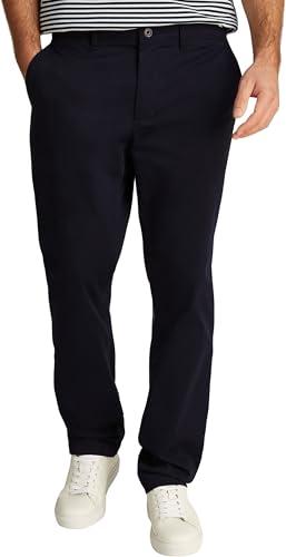 Tommy Hilfiger Uomo Pantaloni Chino Denton Chino Satin Straight Fit, Blu (Desert Sky), 36W/30L