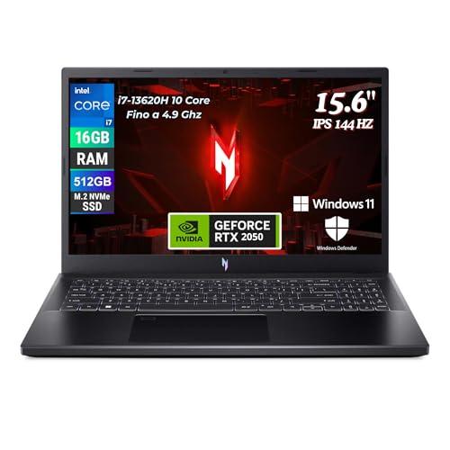 acer Nitro 5 Notebook Gaming, Processore Intel Core i7-13620H, Ram 16 GB DDR5, 512 GB PCIe SSD, Display 15.6