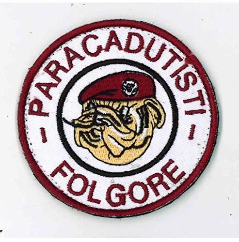 VENDOTUTTONLINE PATCH MILITARE A STRAPPO - PARACADUTISTI FOLGORE - DIAMETRO 8,0 cm