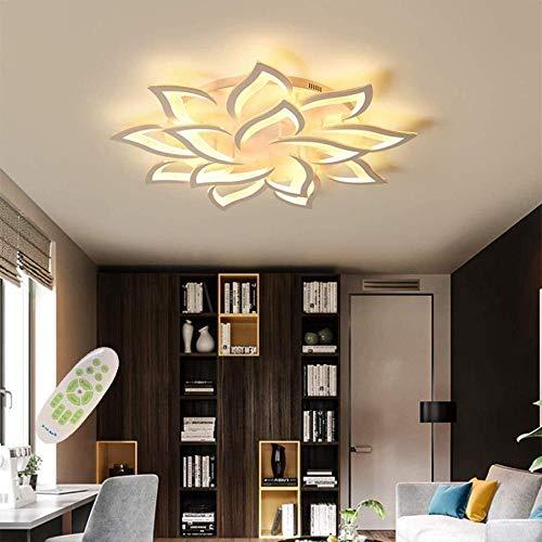 Yuanfenghua Lampada da soffitto a LED, dimmerabile, per soggiorno con telecomando per cambiare colore, moderna