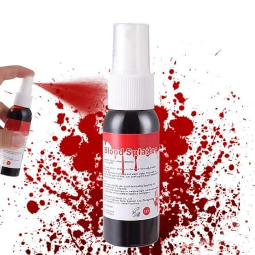 Sangue Finto spray, Sangue Finto Liquido per Trucco Horror, Halloween Sangue Zombie，Trucchi halloween Sangue finto professionale 60 ml