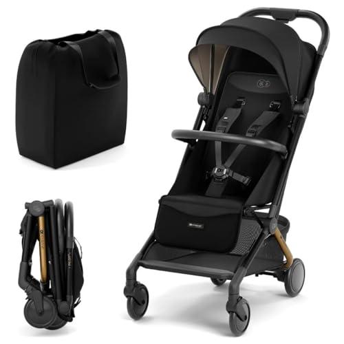 Kinderkraft PILOT 2 Passeggino Ligero, Pieghevole, Compatto, Leggero, Per il Bambino, Reclinabile, Sistema di Chiusura, filtro UPF 50+, cinture di sicurezza a 5 punti, Borsa da Trasporto, Nero