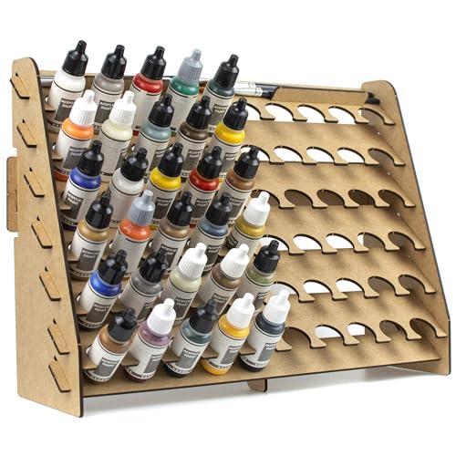 PROSCALE Porta pennelli acrilici da parete modellismo. Organizer colori modellismo Espositore parete bottiglie colori Porta acrilici Vallejo Army Painter Stazione di pittura (26 mm)