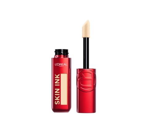 L'Oréal Paris Fondotinta Correttore 2 in 1, Copertura Semplice e Uniforme Fino a 48h, Finish Matte, Semipermanente, Texture Leggera, Infallible Skin Ink, Tonalità: Light Warm 100, 15 ml