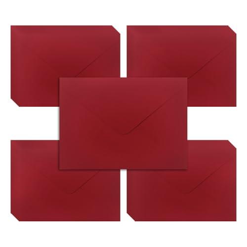 WYAN Buste Piccole Carta - 50 Pcs 17 * 12cm Rosso Intenso Busta R`Egalo, Busta B6, Buste Cartas, per Regali, Biglietti Auguri, Matrimoni, Affari, Inviti (Carta e Colla non Incluse)