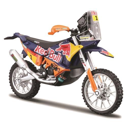 Bburago B18-51086 Bull 1:18 WRB Cycle-KTM 450 Rally Factory Edition 2019 (Pilota: Prezzo Toby), Arancione