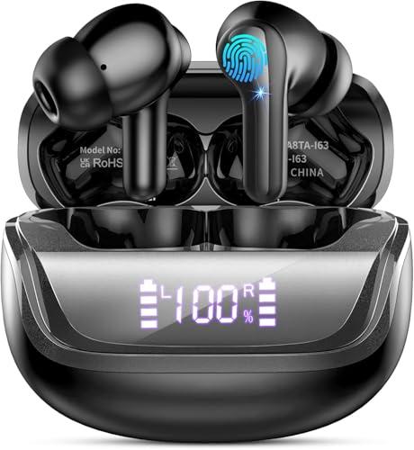 Cuffie Bluetooth, Auricolari Bluetooth 5.4 Wireless, 45 Ore Stereo HiFi Immersivo, Cuffiette In Ear con 4 ENC Cancellazione Rumore Mic, IP7 Impermeabili Touch Control Cuffie Senza Fili per iOS/Android