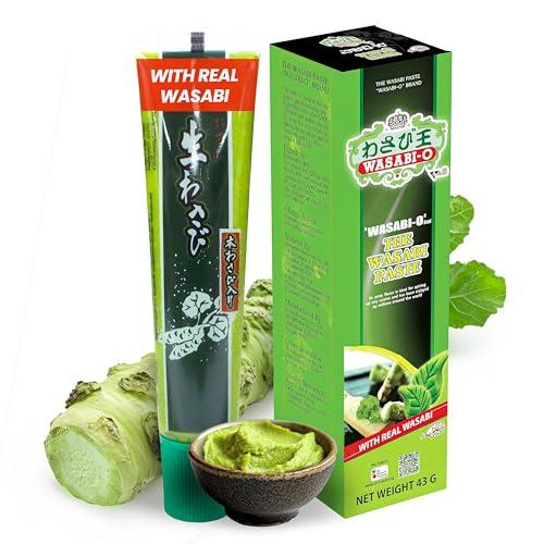 Wasabi-O Vera pasta di wasabi – Autentica radice giapponese di wasabi fresco, calore delicato, tubo spremere per sushi, salsa, maionese, frutti di mare – 43,1 g