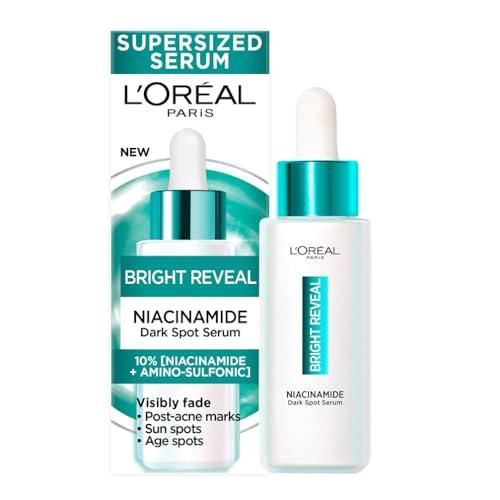 L’Oréal Paris Siero Anti-Macchie, Per Tutti i Tipi di Pelle, Macchie Scure Attenuate in 7 Giorni, Incarnato più Uniforme e Luminoso, Con Niacinamide e Attivo Melasyl, Bright Reveal, 50 ml