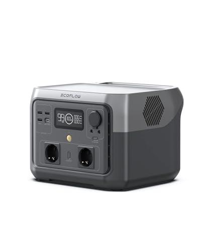 ECOFLOW Centrale Elettrica Portatile RIVER 2 MAX, Batteria LiFeP04 da 512Wh/ ricarica rapida in 1 ora, Uscita fino a 1000W, Generatore solare (pannello non incluso) per campeggio/camper