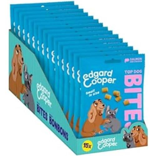 Edgard & Cooper Snack per cani, (Salmone/Pollo, 15 x 50g, Piccolo), Top Dog Bocconcini, Senza cereali, ricco di proteine e carne fresca di qualità, con aminoacidi essenziali