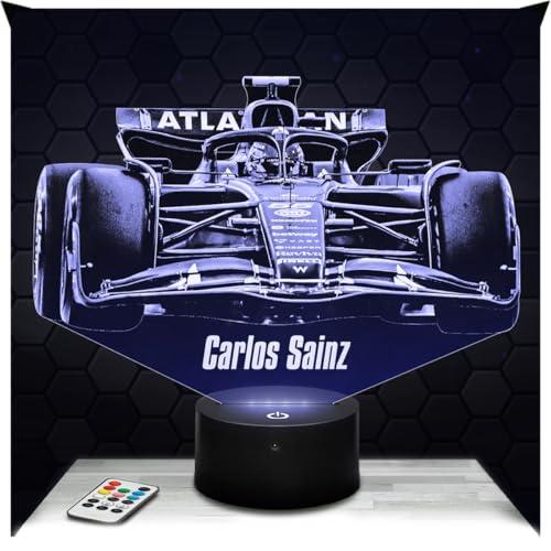 Lampe de chevet, Veilleuse Tactile Formule 1 F1 - Ayrton.S Lampe 3D LED illusion, Idée cadeau Noël anniversaire garçon et fille Lampe de nuit chambre d'enfant ou adulte TOP