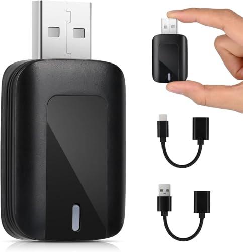 Euakee Android Auto & Car-play Adattatore Wireless, Plug & Play 5GHz WiFi Wireless Car-Play Dongle, Facile da Aggiornare Cablato Car Play a Wireless si Adatta Auto 2016 +