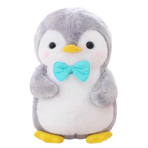 Aurasky Peluche Pinguino Bambola, 25cm Pinguino Peluche Giocattolo, Pinguino con Blu Papillon Pupazzo Decorazioni Regalo per Bambini Adulti e Fans