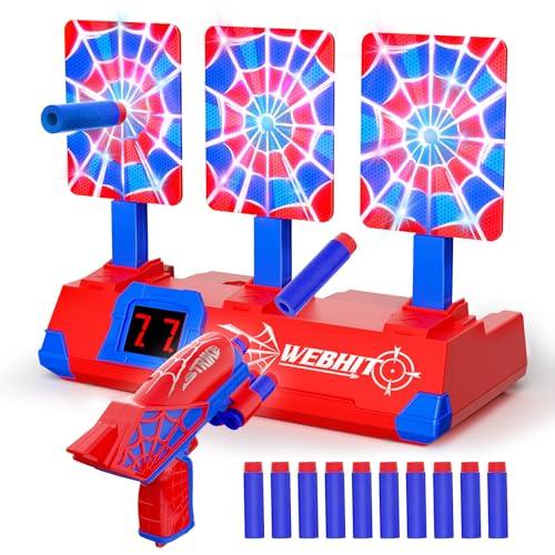 Tiro al Bersaglio Bambini Luminosi Elettrico Digitale con Pistola Giocattolo, Spider Giochi Bambino 3-12 Anni Regalo Bambino 4-10 Anni Maschio Gioco Bimbo 4 5 6 7 8 9 10 Anni Regali Compleanno Natale