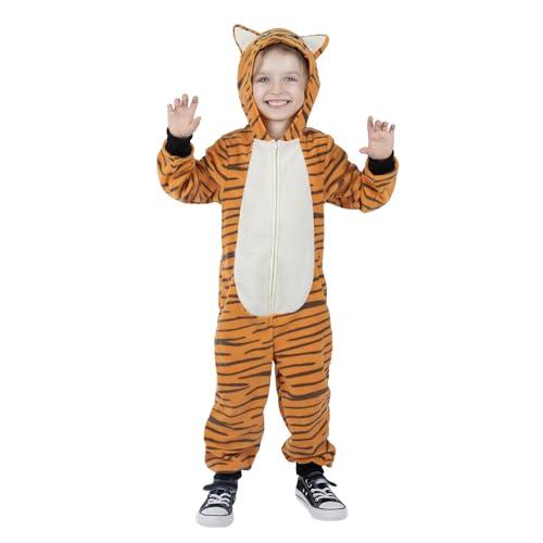 Sincere Party Tiger Onesie Novelty Tiger salt di tigre con costume da faccia ricamato per bambini S(4-6)