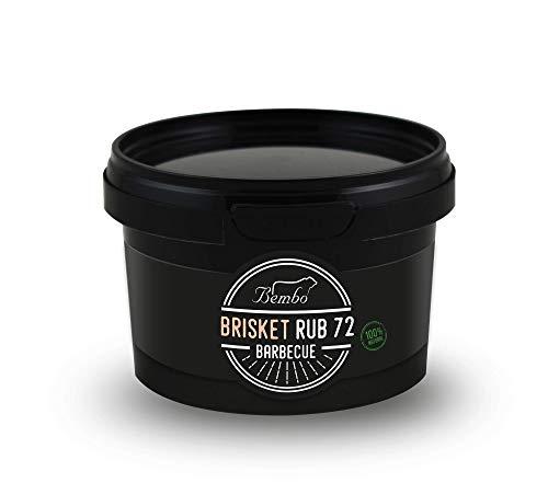 𝐁𝐄𝐌𝐁𝐎 𝐁𝐁𝐐 𝐁𝐑𝐈𝐒𝐊𝐄𝐓 𝐑𝐔𝐁 𝟐𝟑𝟎𝐠 - BBQ RUB PUNTA DI PETTO MANZO - Miscela di Spezie per Carni di Manzo - Marinatura a secco Dry Rub - Made in Italy