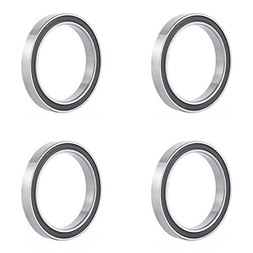 [4 pezzi] 6808-2RS Deep Groove Ball Bearings, cuscinetti a sfera in gomma singola, adatti per pattinaggio, attrezzature domestiche, macchine industriali (40 x 52 x 7 mm)