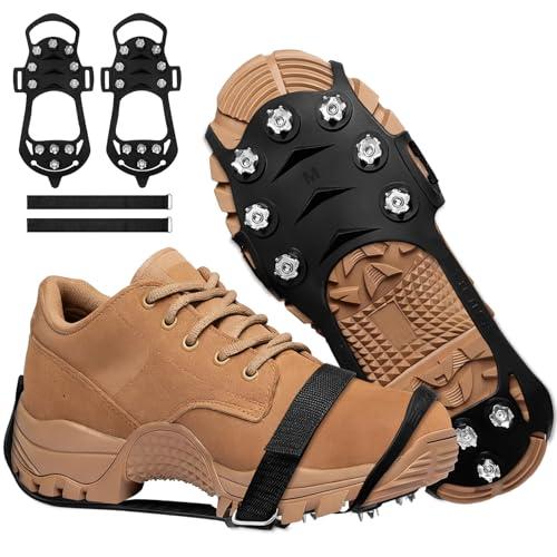 Coco Berming Leggero Ice Tacchette, 11 Denti Ramponi Leggeri, Ramponi per Scarpe, Taglie 34–45 Adatto Scarponi da Trekking e Alpinismo Attività Outdoor Invernali (M)