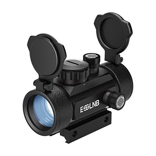 ESSLNB Red Dot Softair 5 Impostazioni di luminosità Mirino Softair con 22mm Tessitore/Picatinny Montaggio su Guida e Copertine Apribili per Caccia