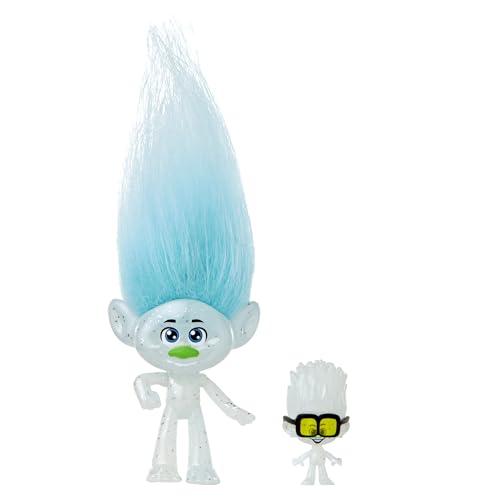 Mattel Trolls 3 - Tutti Insieme - Guy Diamante, bambolina dai morbidi capelli con personaggio Mini Diamante e abito rimovibile, look ispirato al film, giocattolo per bambini, 3+ anni, HNF09