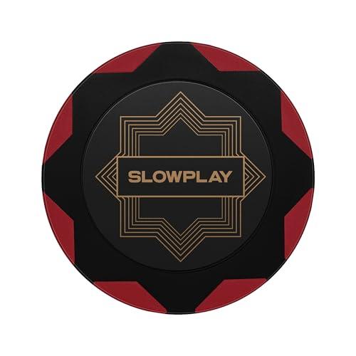 SLOWPLAY Fiches da poker Nash Clay | 50 pezzi di fiches da poker Texas Holdem [senza valore], fiches da poker vuote 14g | Esecuzione e design squisiti (Rosso)