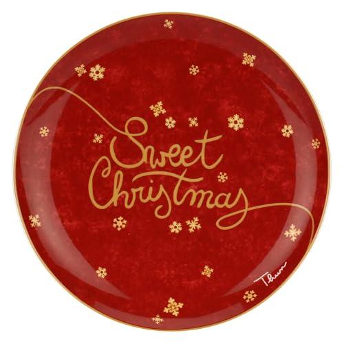 THUN, Piatto Panettone Sweet Christmas Collezione Sweet Christmas, Piatto da Collezione, Idea Regalo per Natale, Ø 30 cm