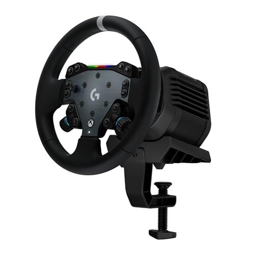Logitech G RS50 System, set da corsa di simulazione a 3 pezzi: base volante per RS50 con trasmissione diretta da 8 Nm, RS Wheel Hub con 13 pulsanti e RS Round Wheel da 28 cm - Xbox/PC - Nero