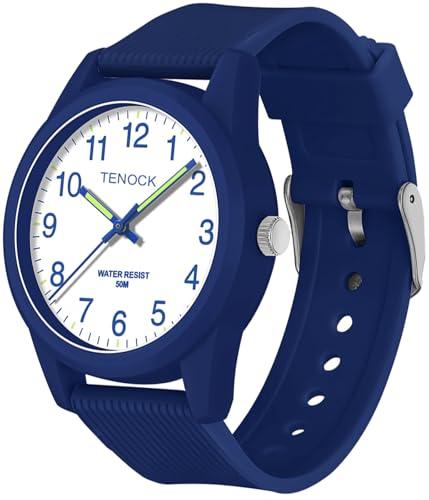 TENOCK Orologi Per Bambini Per Ragazzi Ragazze L'Apprendimento Del Tempo 50M Impermeabile Orologio Per Bambini Facile Da Leggere Per Età 4-12 Bambini Grandi Regali Di Compleanno (Blu)