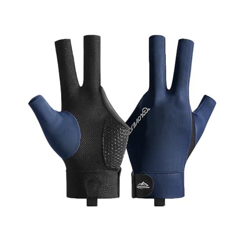 Wnddle Guanti da biliardo sinistro, guanti da biliardo per tiro, Guanti da biliardo con 3 dita, Comodo guanto sinistro da allenamento in piscina antiscivolo, Guanti da dito da biliardo