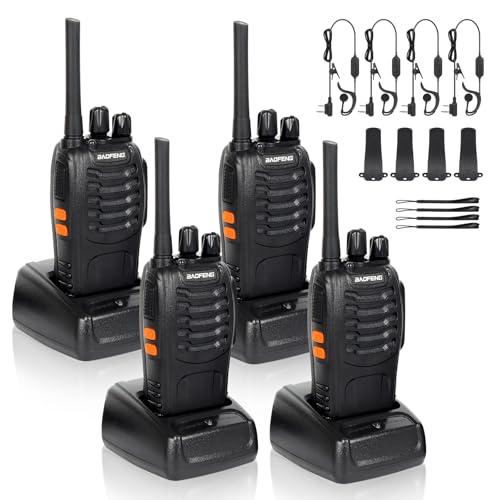 Walkie-Talkie Ricaricabile Lunga Distanza 16Canali VOX CTCSS/DCS Radio FM Ricetrasmettitore Portatile Walkie Talkie Professionali Con Auricolare